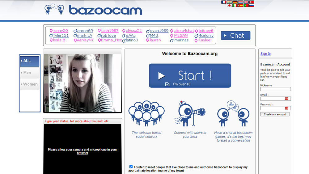 bazoocam, flirtforfree online